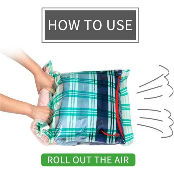 12 Compression Bags for Travel Vacuum Packing, Travel Space Saver Bags - Picture 4 of 6